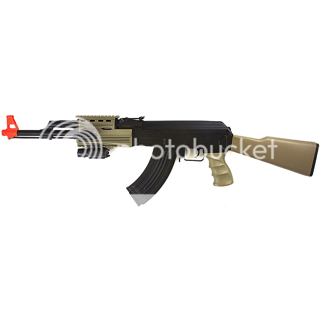 CYMA AK47 ELECTRIC AEG FULL AUTO AIRSOFT RIFLE GUN w/ PISTOL BB GRENADE LASER 799632814146 eBay
